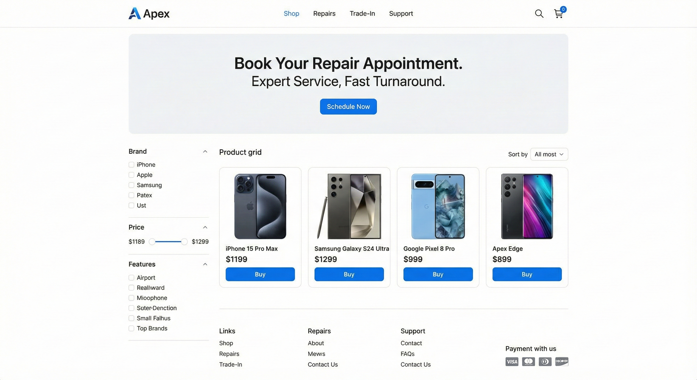 Plateforme Web Phone Shop